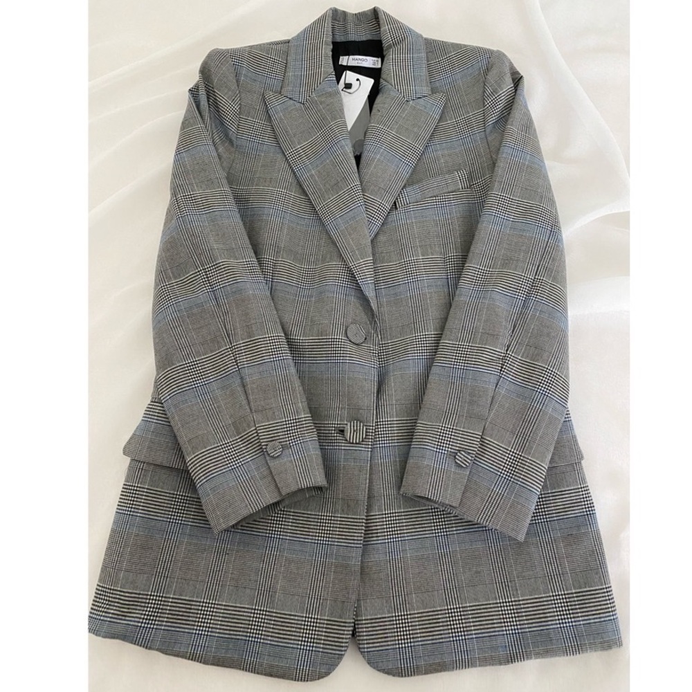 NWT Mango Check Structured blazer - Picture 7 of 15